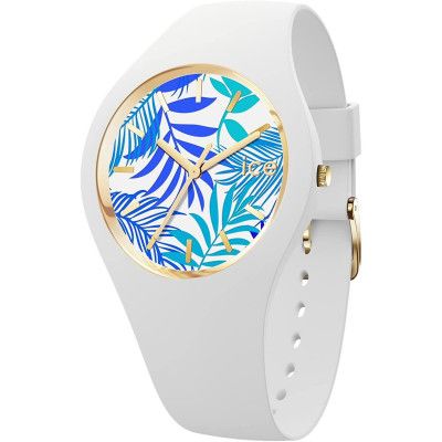 Ice Watch® Analogue 'Ice Flower - Turquoise Leaves' Women's Watch (Medium) 020517