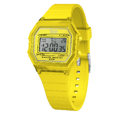 Ice Watch® Digital 'Ice Digit Retro - Electric Yellow - Clear' Child's Watch (Small) 022891