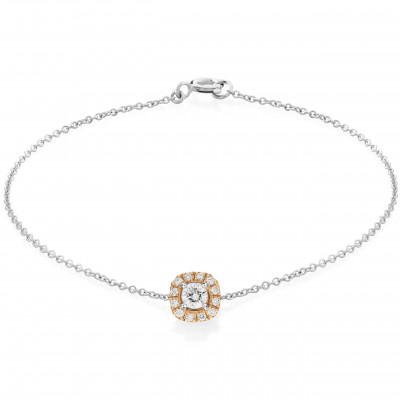 'Gilda' Women's Two-Tone 18C Bracelet - Silver/Gold AD-1028/1