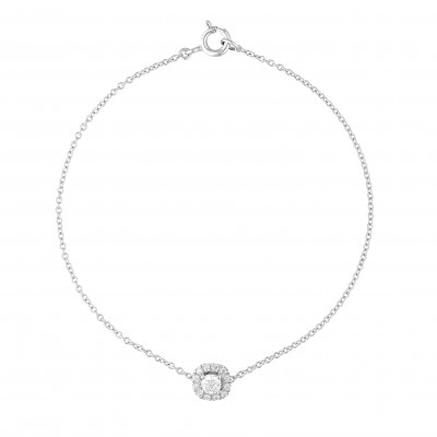 'Gilda' Women's Whitegold 18C Bracelet - White AD-1028