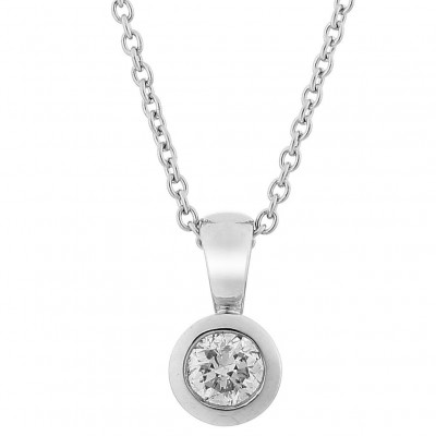 'Rosalind' Women's Whitegold 18C Chain with Pendant - Silver KD-2031