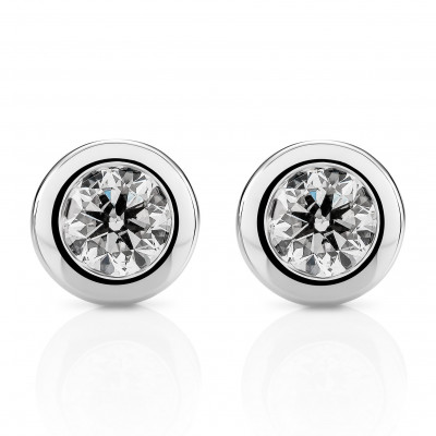 Orphelia® 'Alexandria' Women's Whitegold 18C Stud Earrings - Silver OD-5331