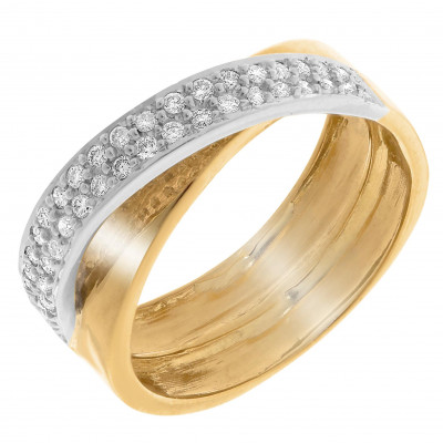 Women's Two-Tone 18C Ring - Silver/Gold RD-33386