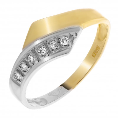 Women's Two-Tone 18C Ring - Silver/Gold RD-33396