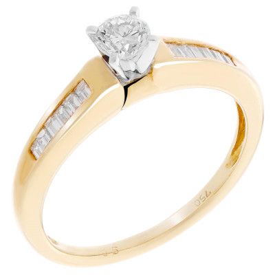 Women's Two-Tone 18C Ring - Silver/Gold RD-3540