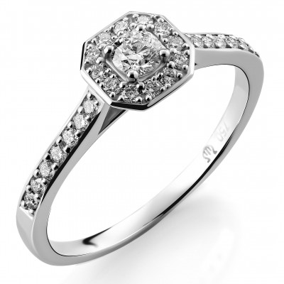 Women's Whitegold 18C Ring - Silver RD-3915