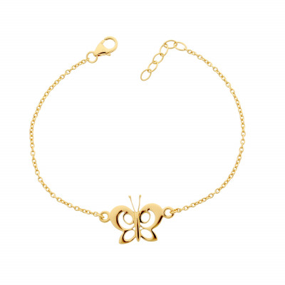 'Butterfly' Women's Sterling Silver Bracelet - Gold ZA-7074/1