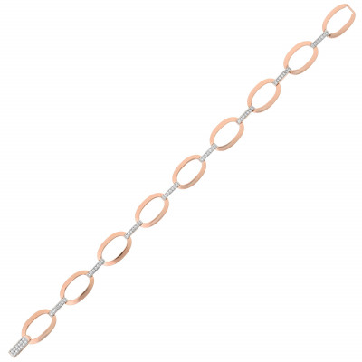 Orphelia® Women's Sterling Silver Bracelet - Rose ZA-7210