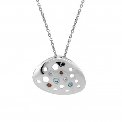 Women's Sterling Silver Pendant with Chain - Silver ZH-4480