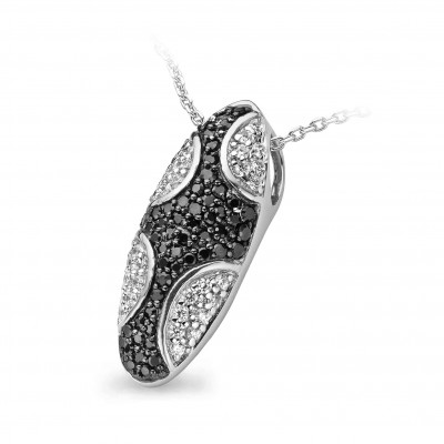 Women's Sterling Silver Pendant with Chain - White ZH-4729