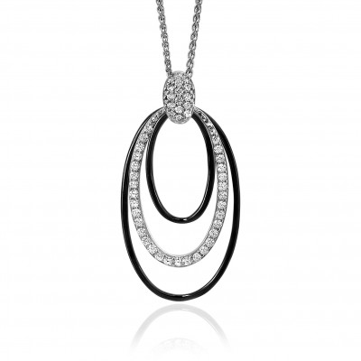 Women's Sterling Silver Chain with Pendant - Silver ZH-7068