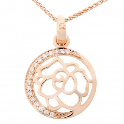 'Blair' Women's Sterling Silver Chain with Pendant - Rose ZH-7089/1