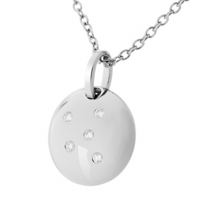 'Linn' Women's Sterling Silver Chain with Pendant - Silver ZH-7130