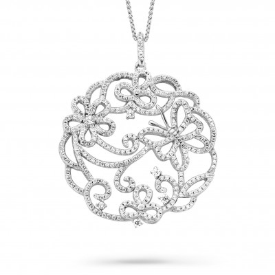 Orphelia® Women's Sterling Silver Chain with Pendant - Silver ZH-7214