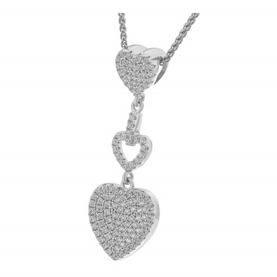 'Mille' Women's Sterling Silver Chain with Pendant - Silver ZH-7273