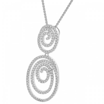 'Roshina' Women's Sterling Silver Chain with Pendant - Silver ZH-7274