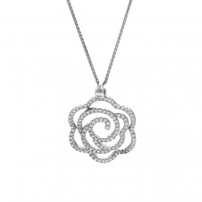 Orphelia® Women's Sterling Silver Chain with Pendant - Silver ZH-7303