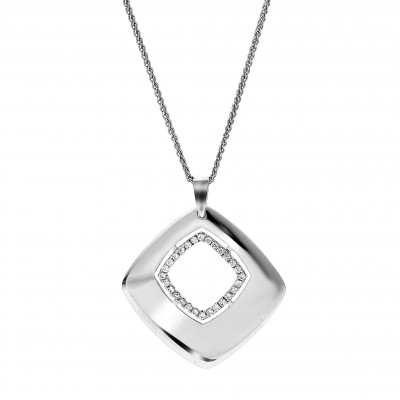 Women's Sterling Silver Chain with Pendant - Silver ZH-7353