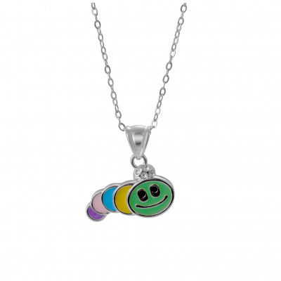 Child Unisex's Sterling Silver Chain with Pendant - Silver ZH-7453