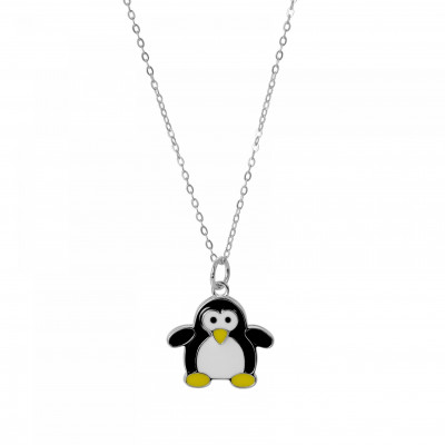 Child Unisex's Sterling Silver Chain with Pendant - Silver ZH-7455