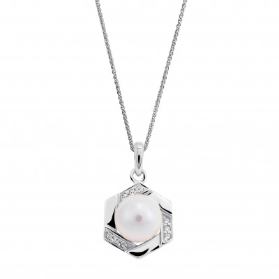 'Aliva' Women's Sterling Silver Chain with Pendant - Silver ZH-7469