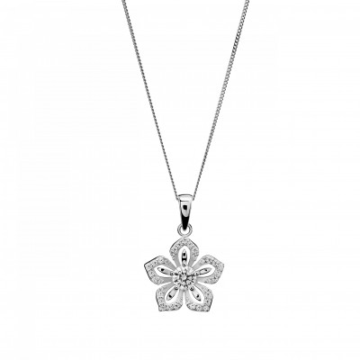 Orphelia® Women's Sterling Silver Chain with Pendant - Silver ZH-7479