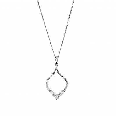 'Grace' Women's Sterling Silver Chain with Pendant - Silver ZH-7493