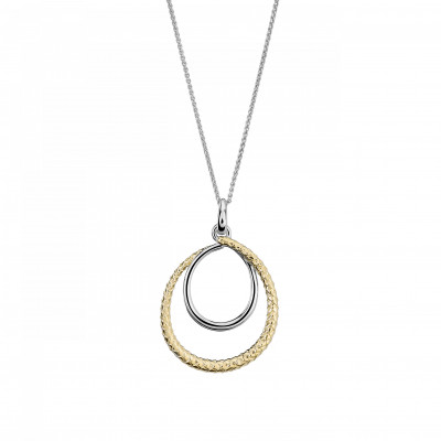 'Bastien' Women's Sterling Silver Chain with Pendant - Silver/Gold ZH-7499