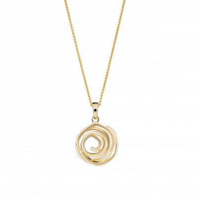 'Apolline' Women's Sterling Silver Chain with Pendant - Gold ZH-7500/G