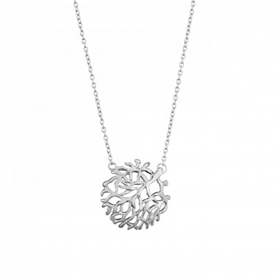 'Flavie' Women's Sterling Silver Chain with Pendant - Silver ZH-7502