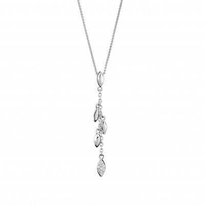 'Loana' Women's Sterling Silver Chain with Pendant - Silver ZH-7505