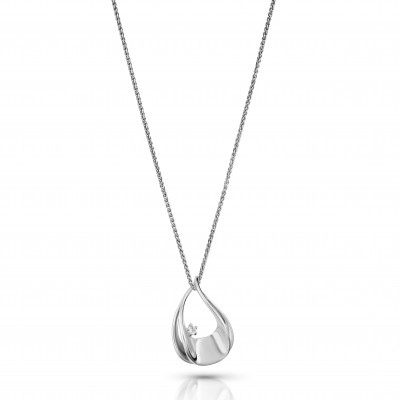 'Etoile' Women's Sterling Silver Chain with Pendant - Silver ZH-7524