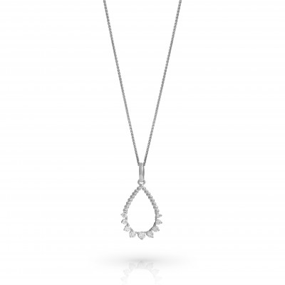 Orphelia® 'Petal' Women's Sterling Silver Chain with Pendant - Silver ZH-7564