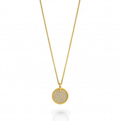 Orphelia® 'Bella' Women's Sterling Silver Chain with Pendant - Gold ZH-7565/G