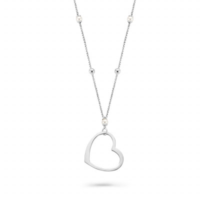 'Laguna' Women's Sterling Silver Chain with Pendant - Silver ZK-7183