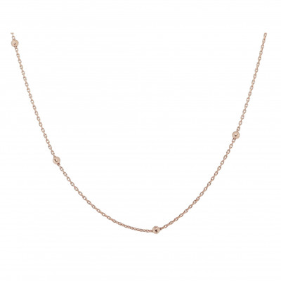 Women's Sterling Silver Chain without Pendant - Rose ZK-7200/RG