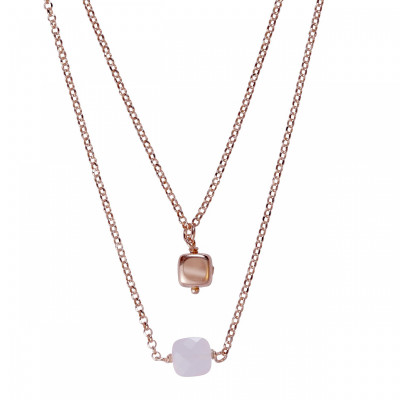 Orphelia® 'Joelle' Women's Sterling Silver Necklace - Rose ZK-7432
