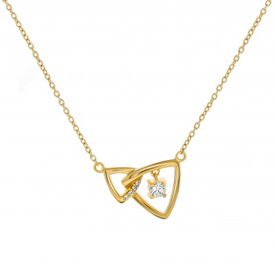 'Santorini' Women's Sterling Silver Necklace - Gold ZK-7570/G