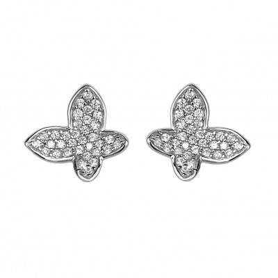 'Jolie' Women's Sterling Silver Stud Earrings - Silver ZO-7044