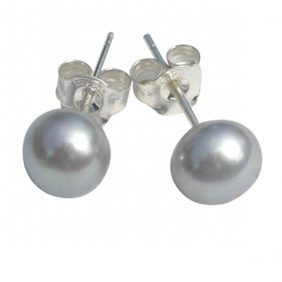 'Sonia' Women's Sterling Silver Stud Earrings - Silver ZO-7066/1