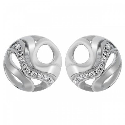 Orphelia® 'Elvina' Women's Sterling Silver Stud Earrings - Silver ZO-7085
