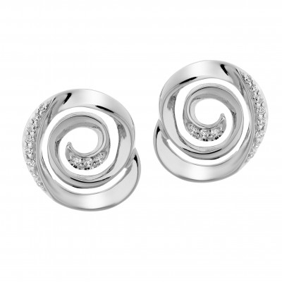 'Cora' Women's Sterling Silver Stud Earrings - Silver ZO-7087