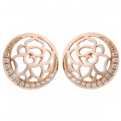 'Blair' Women's Sterling Silver Stud Earrings - Rose ZO-7089/1