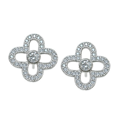 'Laerke' Women's Sterling Silver Stud Earrings - Silver ZO-7241