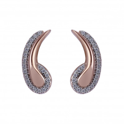 'Tilou' Women's Sterling Silver Stud Earrings - Rose ZO-7441