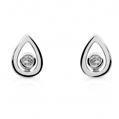 'Ellie' Women's Sterling Silver Stud Earrings - Silver ZO-7485