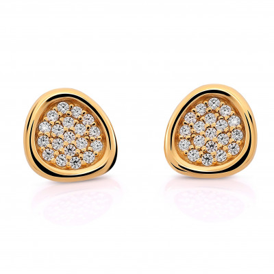 'Layla' Women's Sterling Silver Stud Earrings - Gold ZO-7489/G