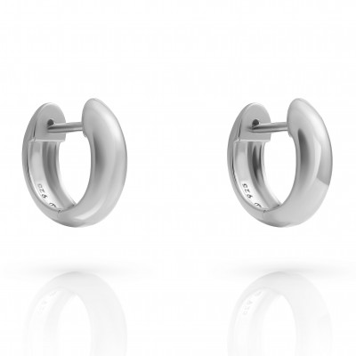 Orphelia® 'Dory' Women's Sterling Silver Hoop Earrings - Silver ZO-7556