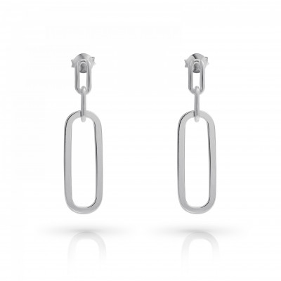 'Essence' Women's Sterling Silver Drop Earrings - Silver ZO-7560