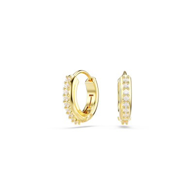 Swarovski® 'Matrix' Women's Gold Plated Metal Hoop Earrings - Gold 5697228